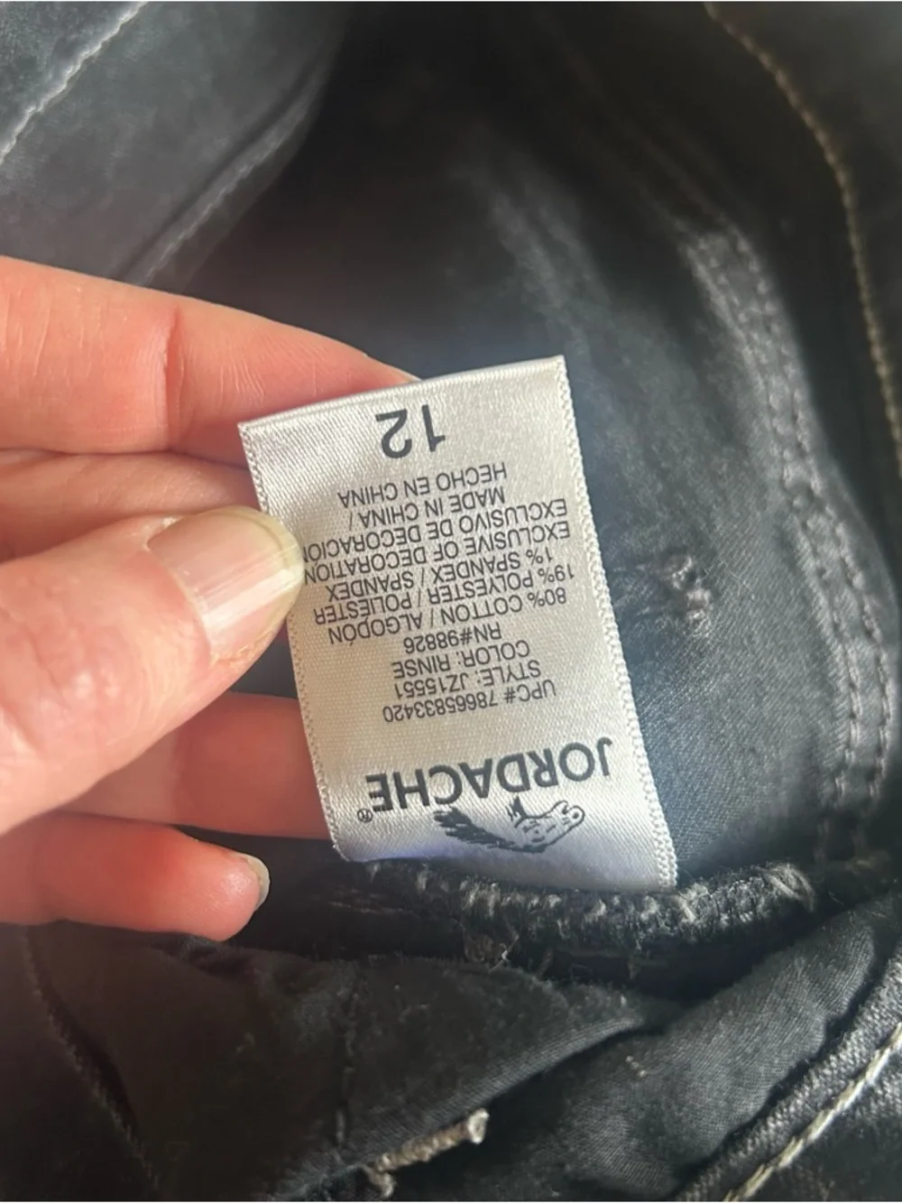 Jordache black skinny